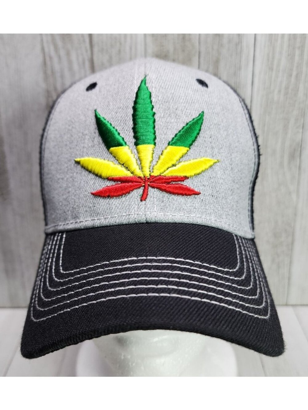 Big Bear Bud Weed Leaf Snapback Ball Cap Hat with Mesh Backing Original Tag